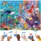 70 Pcs Search and Find Riddle Puzzles with Cards for Kids | Ocean
